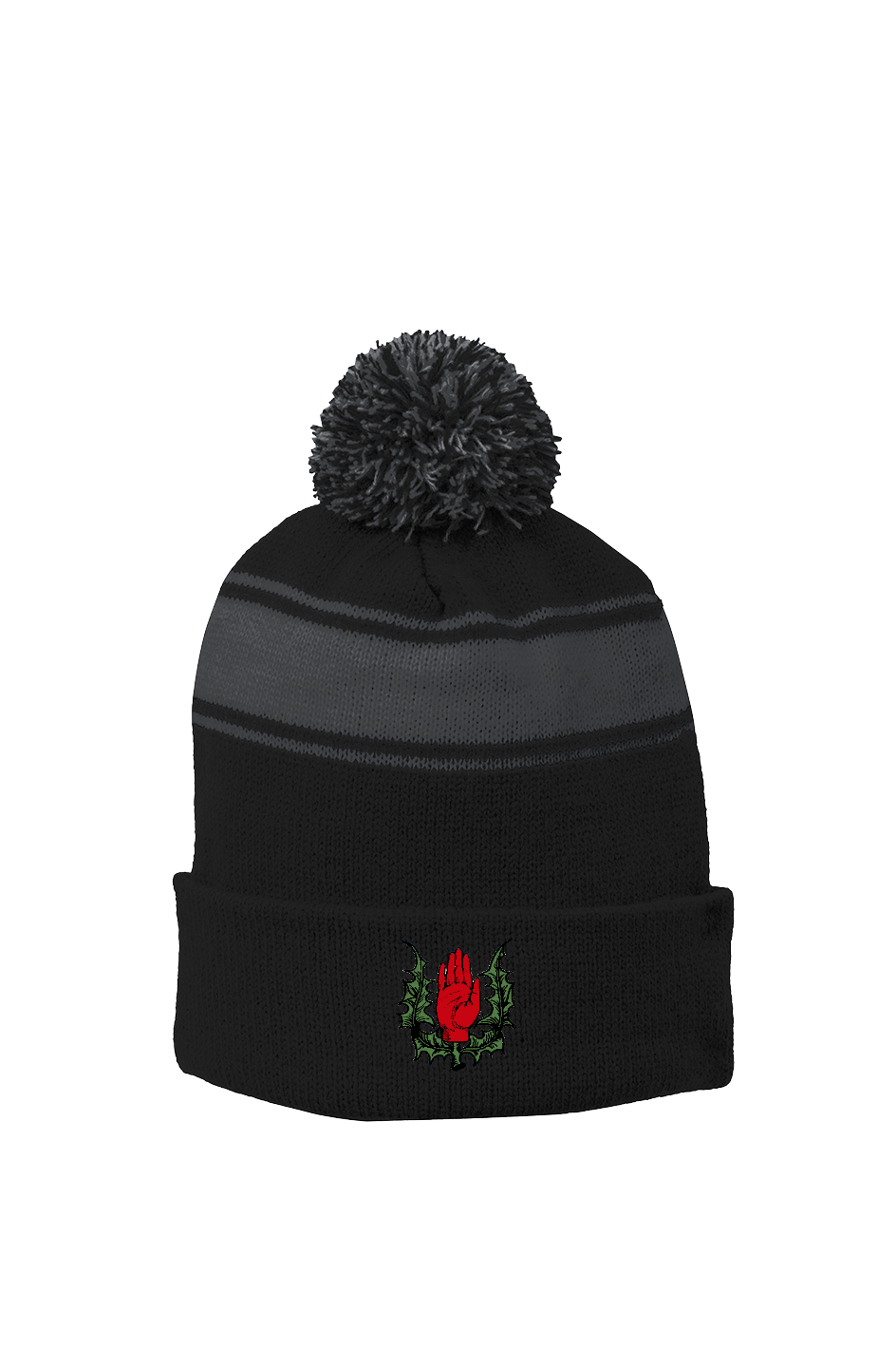 Stripe Pom Beanie